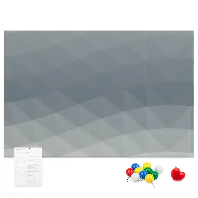 Abstract wave design printed cork board