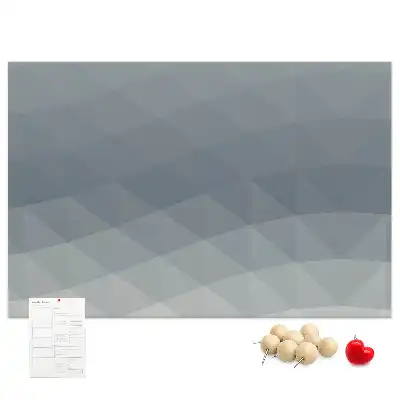 Abstract wave design printed cork board