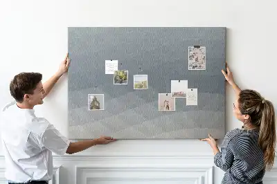 Abstract wave design printed cork board