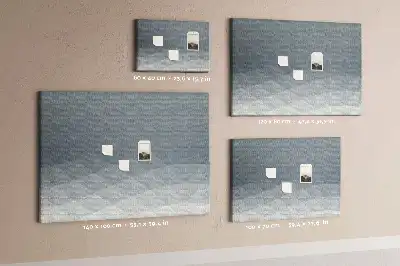 Abstract wave design printed cork board