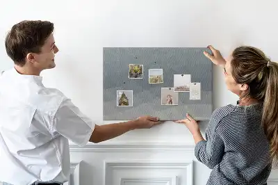 Abstract wave design printed cork board