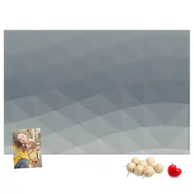 Abstract wave design printed cork board