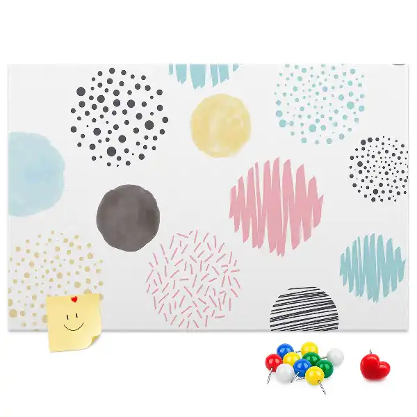 Geometric pattern cork memo board