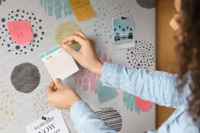 Geometric pattern cork memo board