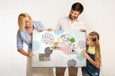 Geometric pattern cork memo board