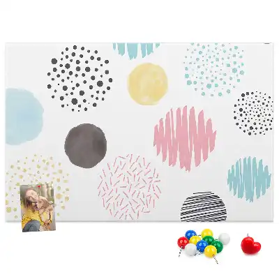 Geometric pattern cork memo board