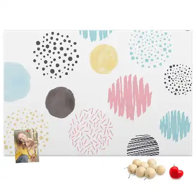Geometric pattern cork memo board