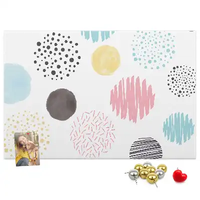 Geometric pattern cork memo board