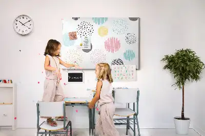 Geometric pattern cork memo board