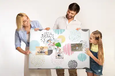 Cork memo board Geometric pattern