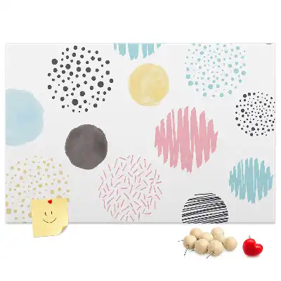 Geometric pattern cork memo board