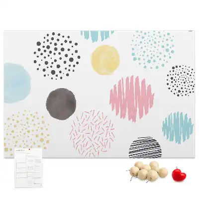 Geometric pattern cork memo board