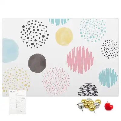 Geometric pattern cork memo board