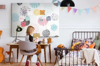 Cork memo board Geometric pattern