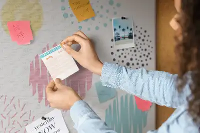 Geometric pattern cork memo board