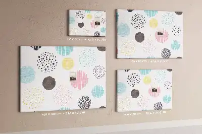 Cork memo board Geometric pattern