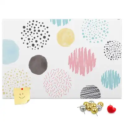 Geometric pattern cork memo board