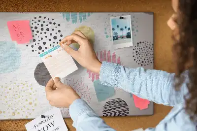Geometric pattern cork memo board