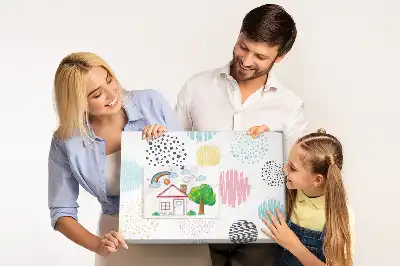 Geometric pattern cork memo board