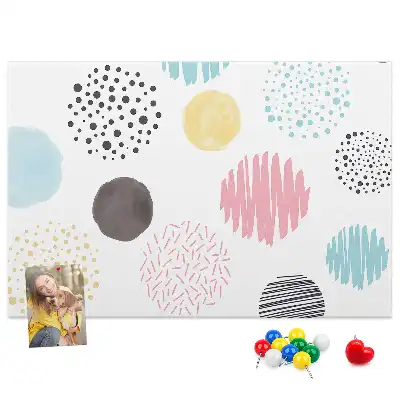 Geometric pattern cork memo board
