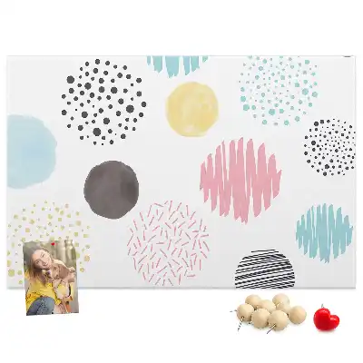 Geometric pattern cork memo board