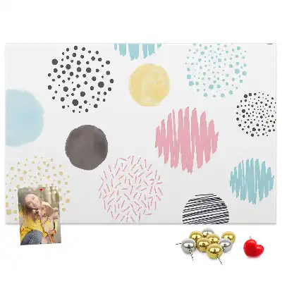 Cork memo board Geometric pattern