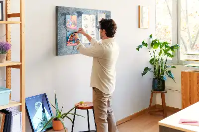 Printed Cork Memo Board with Painted World Map