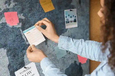 Printed Cork Memo Board with Painted World Map