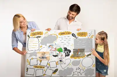 Cork memo board for New Year's goals