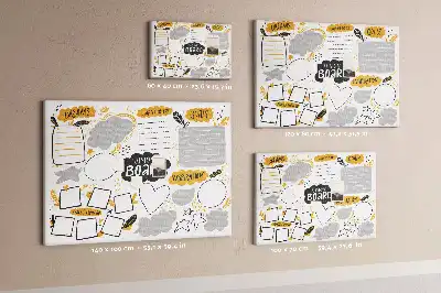 Cork memo board for New Year's goals