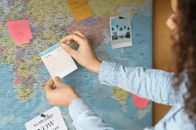Printed Cork Memo Board with a Political World Map