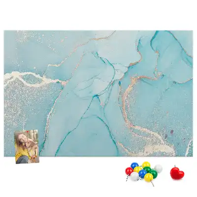 Decorative marble cork memo board