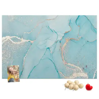 Decorative marble cork memo board