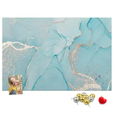 Cork memo board Decorative marble