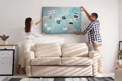 Decorative marble cork memo board