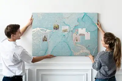 Decorative marble cork memo board