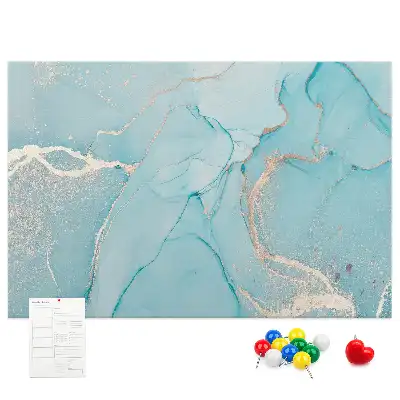 Decorative marble cork memo board
