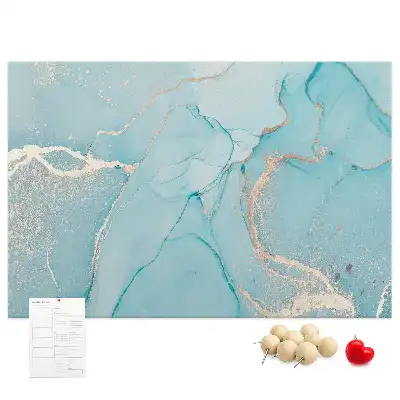 Decorative marble cork memo board