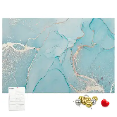 Decorative marble cork memo board