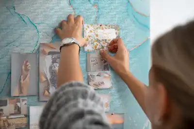 Decorative marble cork memo board
