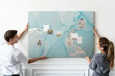 Decorative marble cork memo board