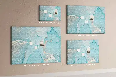 Cork memo board Decorative marble