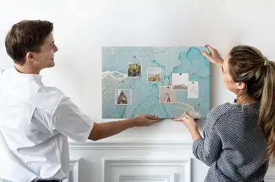 Decorative marble cork memo board