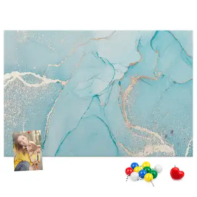 Cork memo board Decorative marble