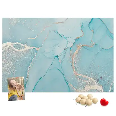 Decorative marble cork memo board