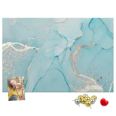 Decorative marble cork memo board