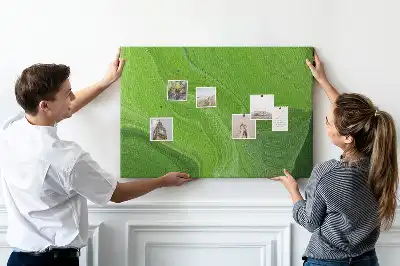 Modern Waves Printed Cork Board
