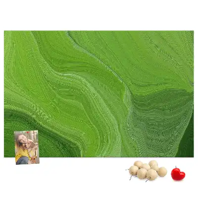 Modern Waves Printed Cork Board