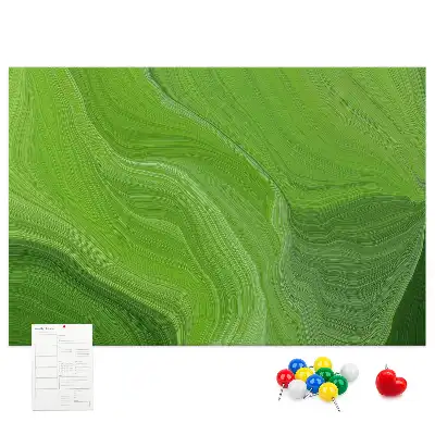 Modern Waves Printed Cork Board