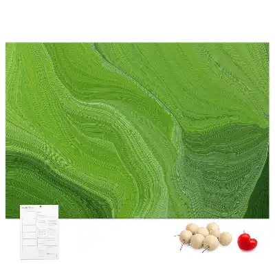 Modern Waves Printed Cork Board